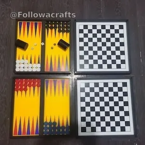 Acrylic Backgammon Chess Two In One